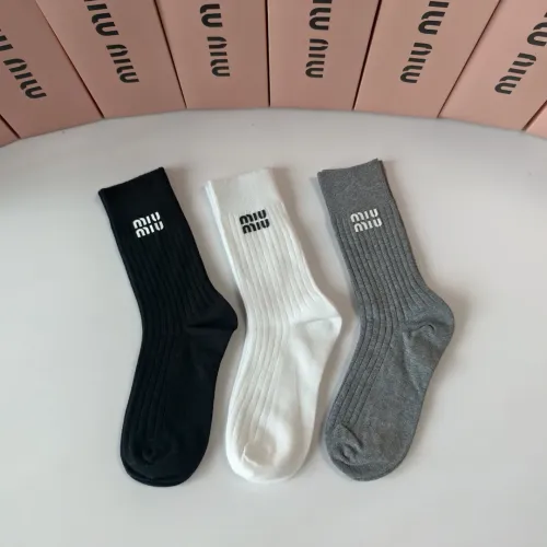 Replica MIU MIU Socks #1476535 $32.00 USD for Wholesale