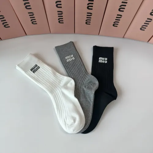 Replica MIU MIU Socks #1476535 $32.00 USD for Wholesale
