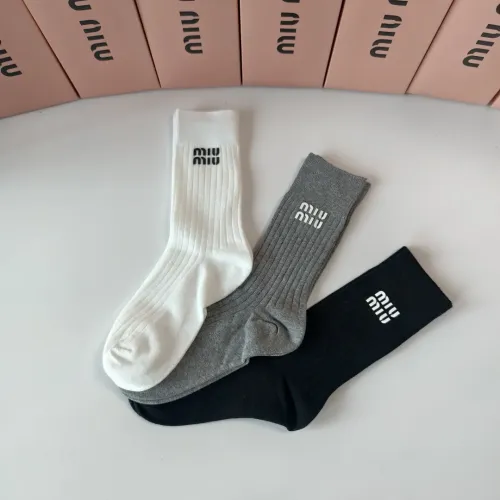 Replica MIU MIU Socks #1476535 $32.00 USD for Wholesale