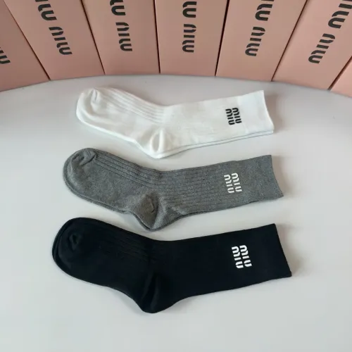 Replica MIU MIU Socks #1476535 $32.00 USD for Wholesale