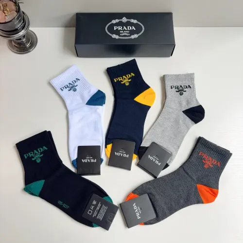 Replica Prada Socks For Men #1476558 $29.00 USD for Wholesale
