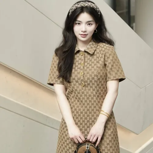 Replica Gucci Dresses Short Sleeved For Women #1477149 $100.00 USD for Wholesale