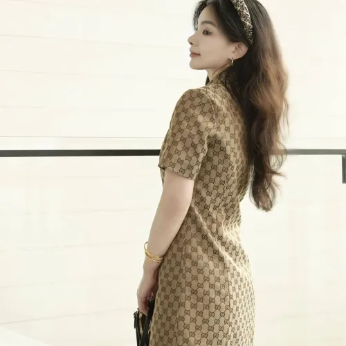 Replica Gucci Dresses Short Sleeved For Women #1477149 $100.00 USD for Wholesale