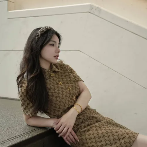 Replica Gucci Dresses Short Sleeved For Women #1477149 $100.00 USD for Wholesale