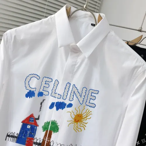 Replica Celine Shirts Long Sleeved For Men #1477295 $92.00 USD for Wholesale