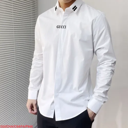 Replica Gucci Shirts Long Sleeved For Men #1477298 $92.00 USD for Wholesale