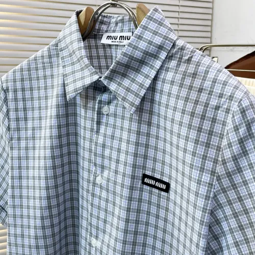 Replica MIU MIU  Shirts Short Sleeved For Men #1477743 $80.00 USD for Wholesale