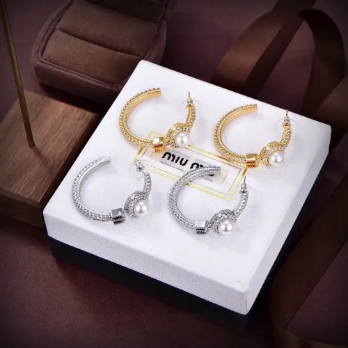 Replica MIU MIU Earrings For Women #1478895 $27.00 USD for Wholesale