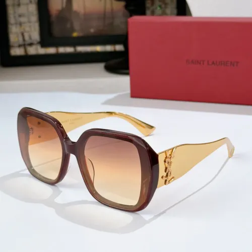 Cheap Yves Saint Laurent YSL AAA Quality Sunglasses #1478973, $$60.00 USD On Yves Saint Laurent YSL AAA Quality Sunglasses