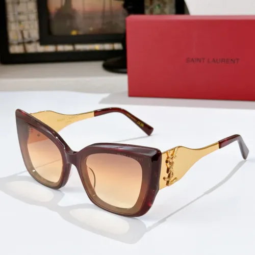 Cheap Yves Saint Laurent YSL AAA Quality Sunglasses #1478987, $$60.00 USD On Yves Saint Laurent YSL AAA Quality Sunglasses