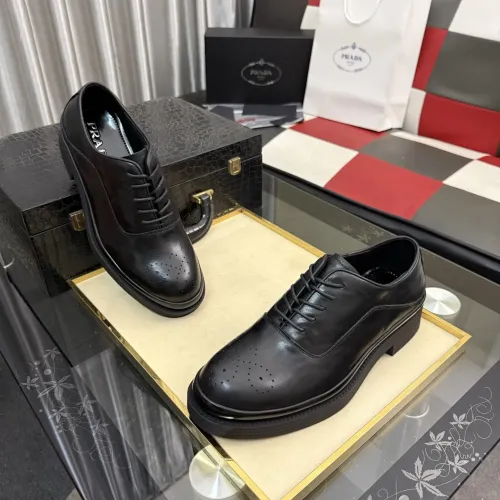 Replica Prada Leather Shoes For Men #1480507 $115.00 USD for Wholesale