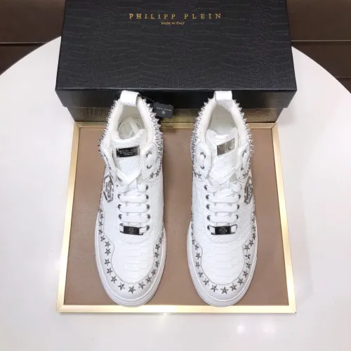Replica Philipp Plein PP High Tops Shoes For Men #1480536 $132.00 USD for Wholesale