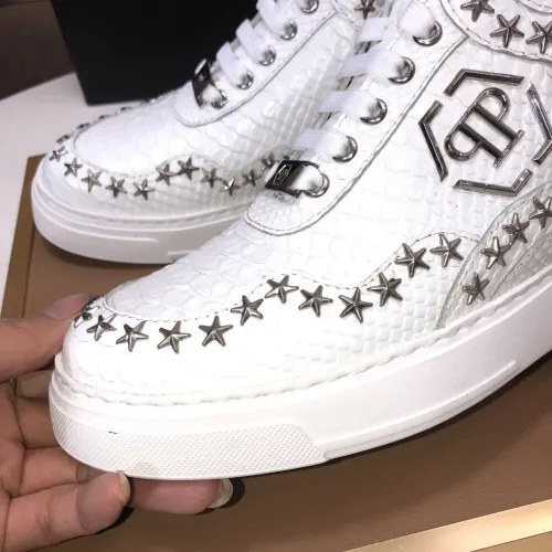 Replica Philipp Plein PP High Tops Shoes For Men #1480536 $132.00 USD for Wholesale