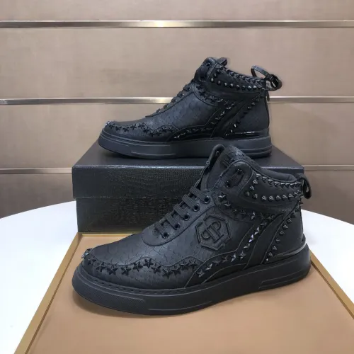 Cheap Philipp Plein PP High Tops Shoes For Men #1480537, $$132.00 USD On Philipp Plein PP High Tops Shoes