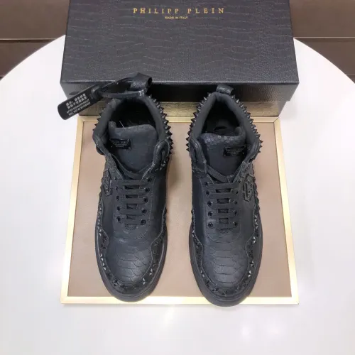 Replica Philipp Plein PP High Tops Shoes For Men #1480537 $132.00 USD for Wholesale