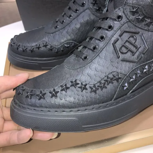 Replica Philipp Plein PP High Tops Shoes For Men #1480537 $132.00 USD for Wholesale