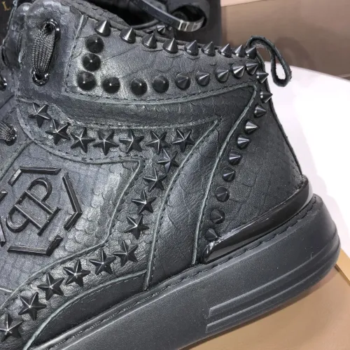 Replica Philipp Plein PP High Tops Shoes For Men #1480537 $132.00 USD for Wholesale