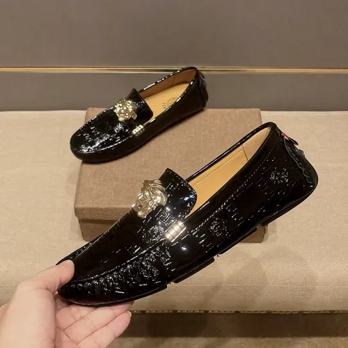 Replica Versace Leather Shoes For Men #1480561 $76.00 USD for Wholesale