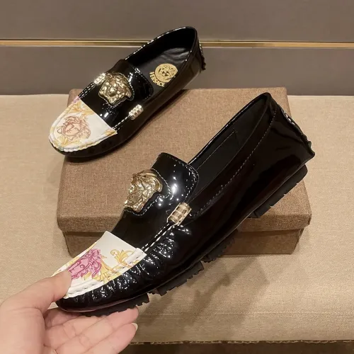 Replica Versace Leather Shoes For Men #1480562 $76.00 USD for Wholesale