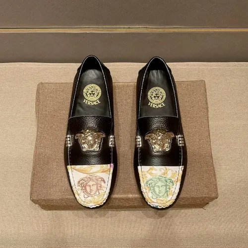 Cheap Versace Leather Shoes For Men #1480566, $$80.00 USD On Versace Leather Shoes