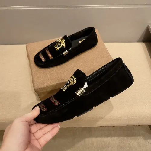 Replica Versace Leather Shoes For Men #1480567 $76.00 USD for Wholesale