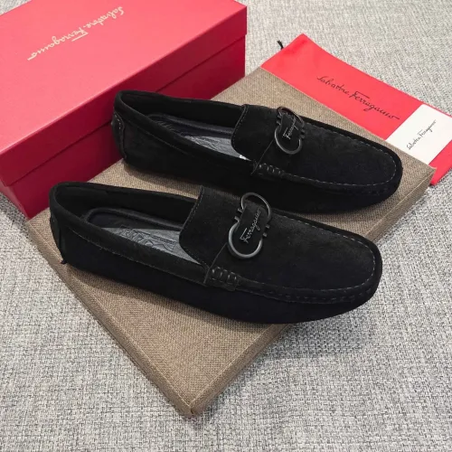 Replica Salvatore Ferragamo Leather Shoes For Men #1480634 $82.00 USD for Wholesale