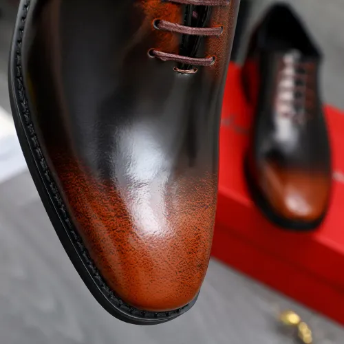 Replica Salvatore Ferragamo Leather Shoes For Men #1480635 $92.00 USD for Wholesale
