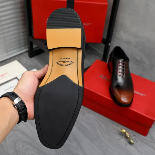 Replica Salvatore Ferragamo Leather Shoes For Men #1480635 $92.00 USD for Wholesale