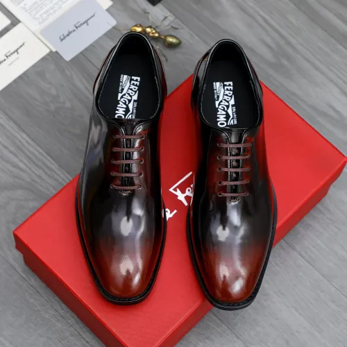 Replica Salvatore Ferragamo Leather Shoes For Men #1480636 $92.00 USD for Wholesale