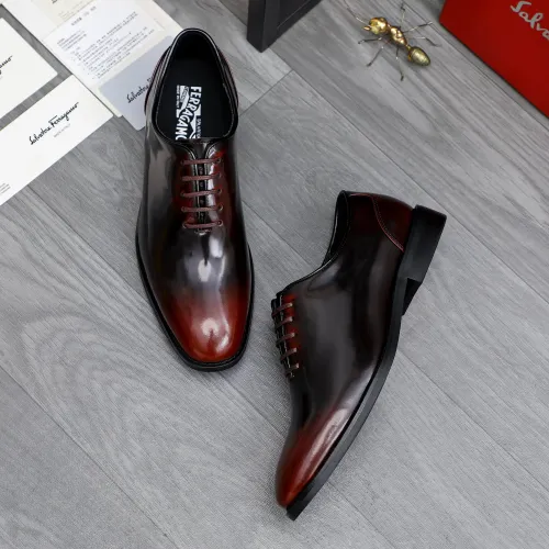Replica Salvatore Ferragamo Leather Shoes For Men #1480636 $92.00 USD for Wholesale