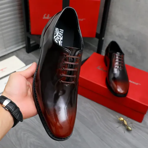 Replica Salvatore Ferragamo Leather Shoes For Men #1480636 $92.00 USD for Wholesale
