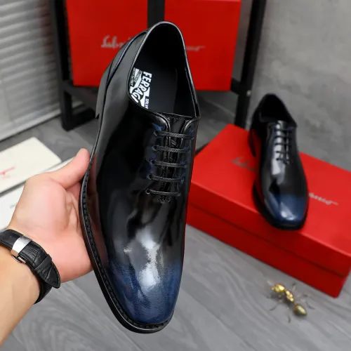 Replica Salvatore Ferragamo Leather Shoes For Men #1480637 $92.00 USD for Wholesale