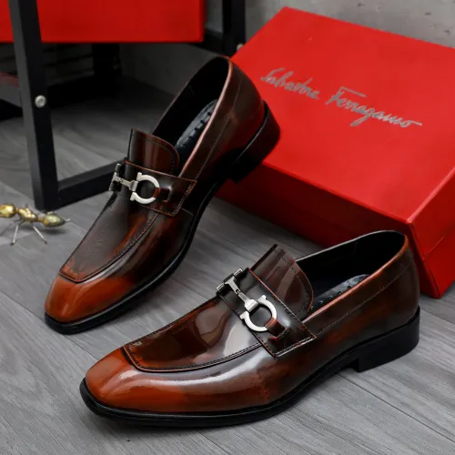 Cheap Salvatore Ferragamo Leather Shoes For Men #1480639, $$92.00 USD On Salvatore Ferragamo Leather Shoes