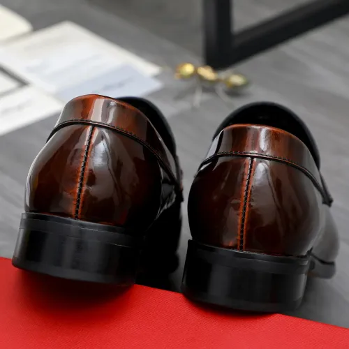 Replica Salvatore Ferragamo Leather Shoes For Men #1480639 $92.00 USD for Wholesale