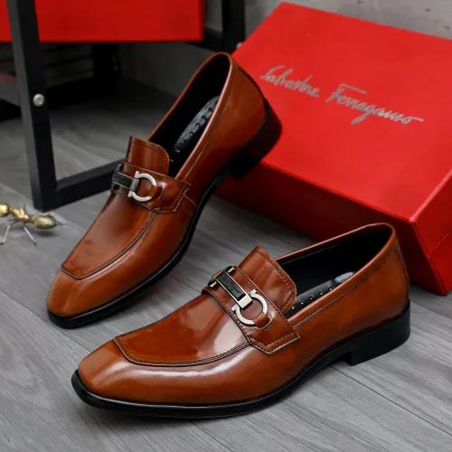 Cheap Salvatore Ferragamo Leather Shoes For Men #1480641, $$92.00 USD On Salvatore Ferragamo Leather Shoes