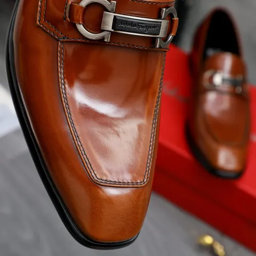Replica Salvatore Ferragamo Leather Shoes For Men #1480641 $92.00 USD for Wholesale