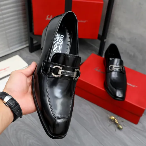 Replica Salvatore Ferragamo Leather Shoes For Men #1480642 $92.00 USD for Wholesale