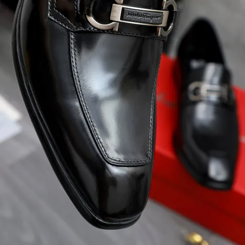Replica Salvatore Ferragamo Leather Shoes For Men #1480642 $92.00 USD for Wholesale