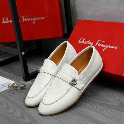Replica Salvatore Ferragamo Leather Shoes For Men #1480643 $85.00 USD for Wholesale