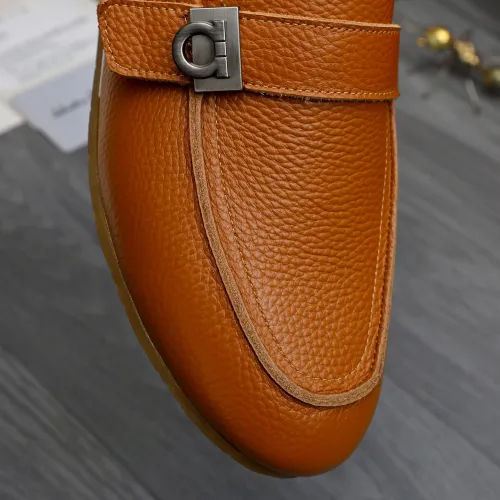 Replica Salvatore Ferragamo Leather Shoes For Men #1480644 $85.00 USD for Wholesale