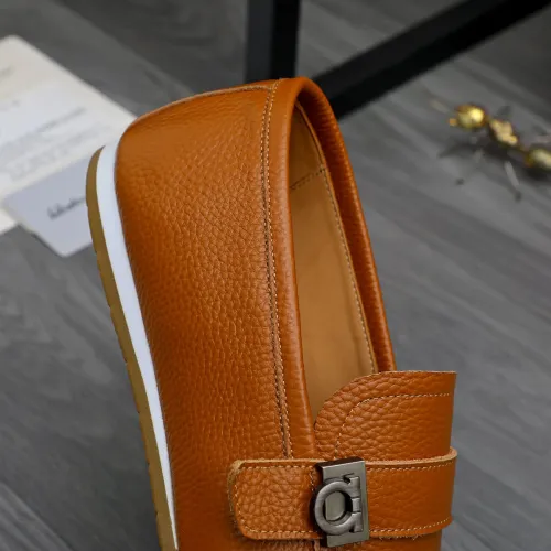 Replica Salvatore Ferragamo Leather Shoes For Men #1480644 $85.00 USD for Wholesale