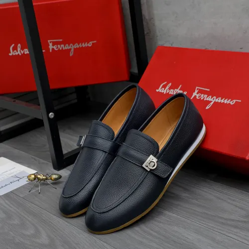 Replica Salvatore Ferragamo Leather Shoes For Men #1480645 $85.00 USD for Wholesale