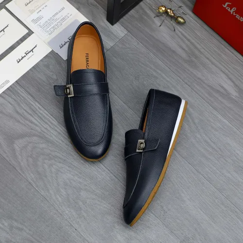 Replica Salvatore Ferragamo Leather Shoes For Men #1480645 $85.00 USD for Wholesale