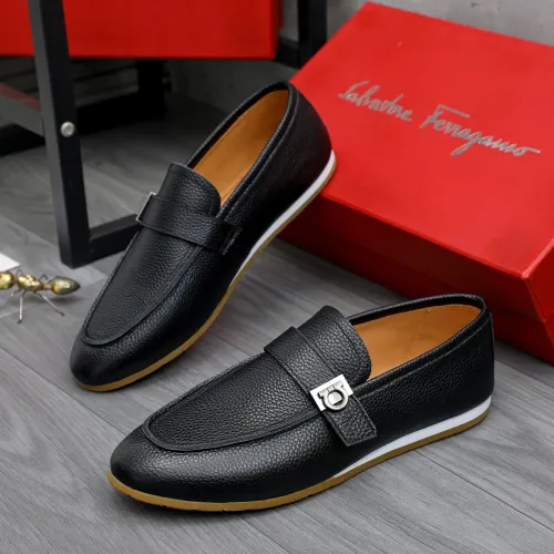 Cheap Salvatore Ferragamo Leather Shoes For Men #1480646, $$85.00 USD On Salvatore Ferragamo Leather Shoes