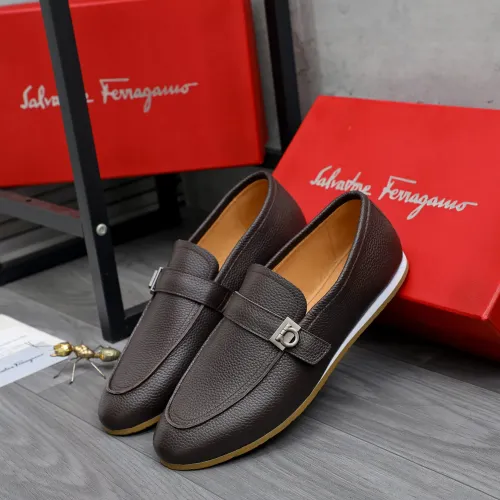 Cheap Salvatore Ferragamo Leather Shoes For Men #1480647, $$85.00 USD On Salvatore Ferragamo Leather Shoes