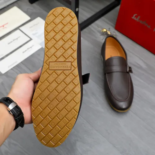 Replica Salvatore Ferragamo Leather Shoes For Men #1480647 $85.00 USD for Wholesale