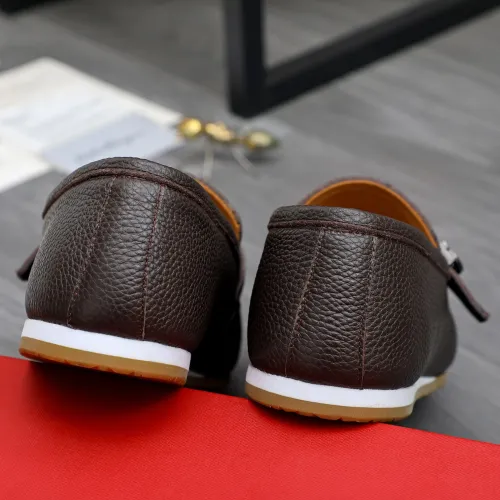 Replica Salvatore Ferragamo Leather Shoes For Men #1480647 $85.00 USD for Wholesale