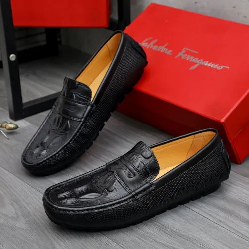 Cheap Salvatore Ferragamo Leather Shoes For Men #1480649, $$72.00 USD On Salvatore Ferragamo Leather Shoes
