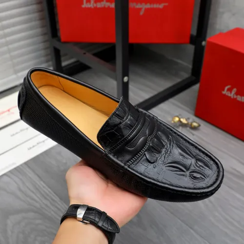 Replica Salvatore Ferragamo Leather Shoes For Men #1480649 $72.00 USD for Wholesale