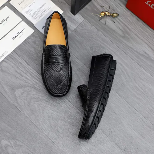 Replica Salvatore Ferragamo Leather Shoes For Men #1480650 $72.00 USD for Wholesale